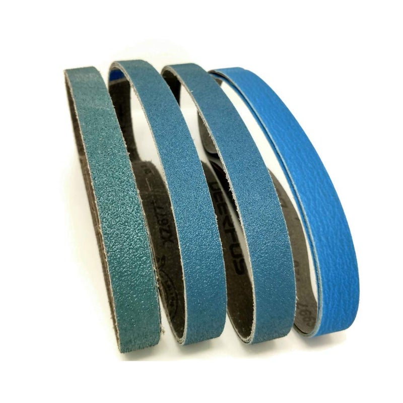 Zivisk 3/8 Inch x 13 Inch Zirconia Sanding Belts, 4 Each of 40/60/80/120 Assorted Grits, Belt Sander Tool for Woodworking, Metal Polishing (16 Pack) - Image 3